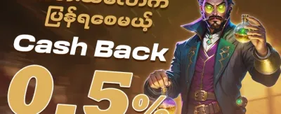 VIP အပတ်စဉ် ငွေပြန်အမ်းမှု promotional offer
